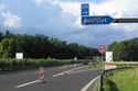 gesperrte Autobahnabfahrt der A11 in Finowfurt