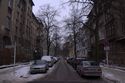 winterliche Wolfshagener Straße in Berlin Pankow