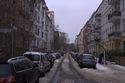 winterliche Kavalierstraße in Berlin Pankow