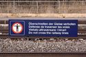 Hinweis im Bahnhof Turtmann