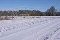 Triebwagen der ODEG im Winter n&ouml;rdlich von Britz