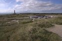 Parkplatz und Leuchtturm Grenen